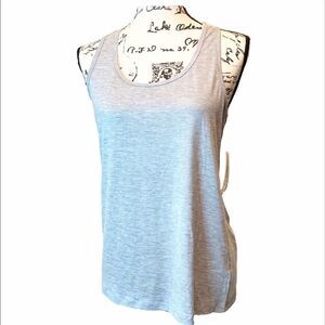 NEW Grey Workout Quick Dri Tank Cut Out Back Athletic Summer Tank Top